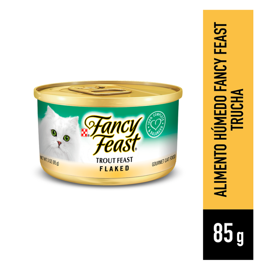 Alimento húmedo para Gatos Fancy Feast Copos de trucha en lata de 85 gr