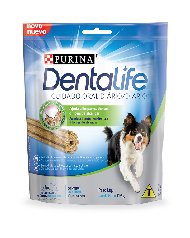 Snack para perro Dentalife adultos de razas medianas en bolsa de 119gr