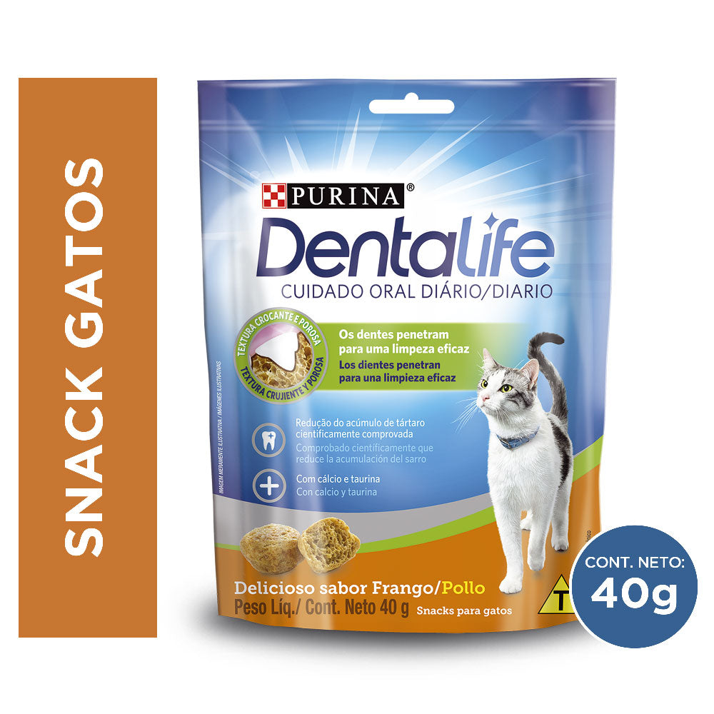 Snack para gatos Dentalife en bolsa de 40gr