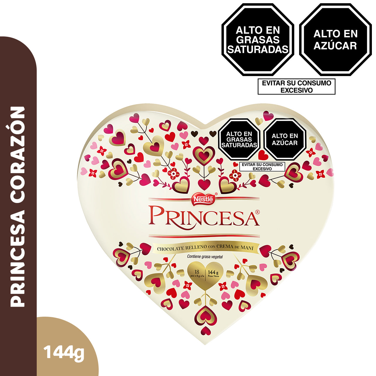 Princesa Corazón 18 bombones de 8g c/u