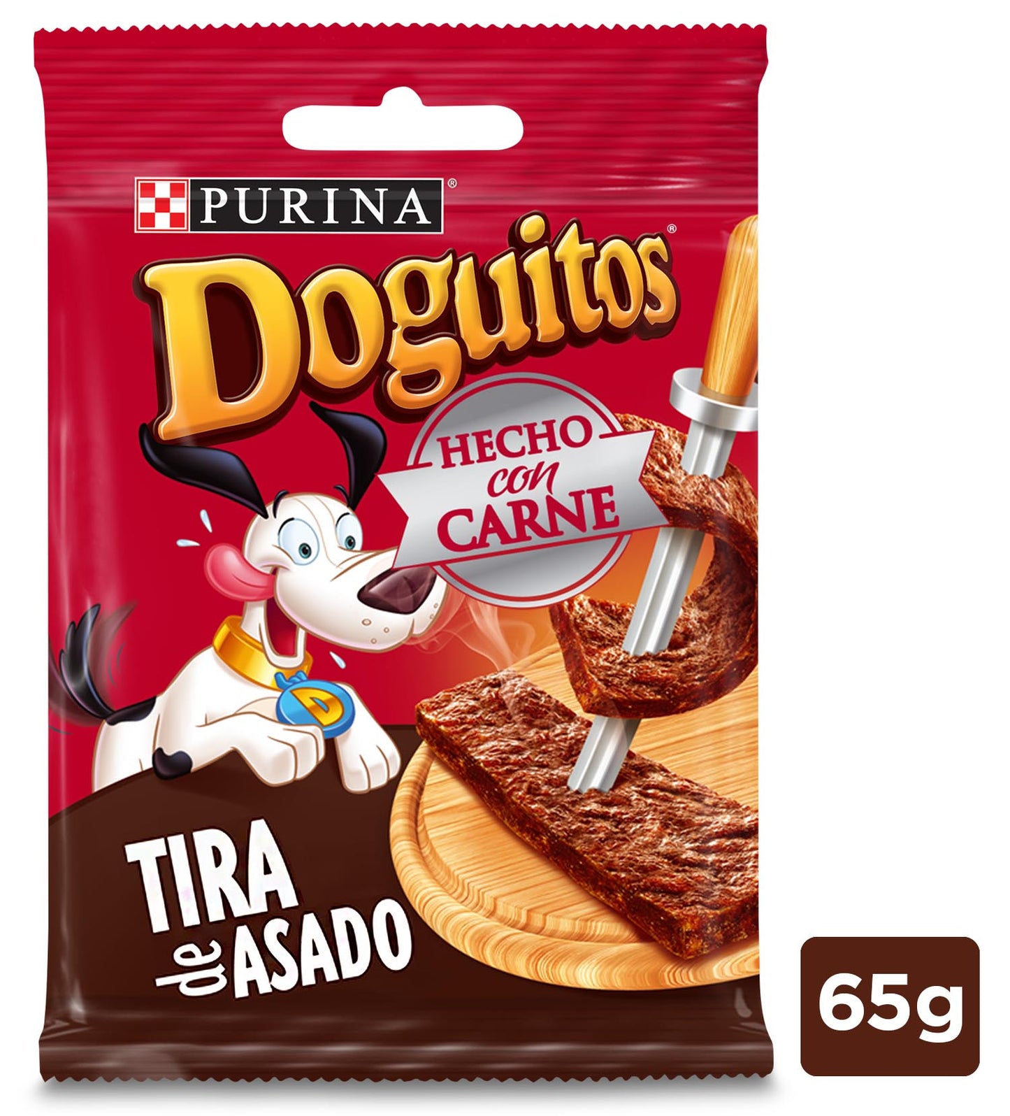 Snack para perro Doguitos sabor Tira de Asado de 65gr