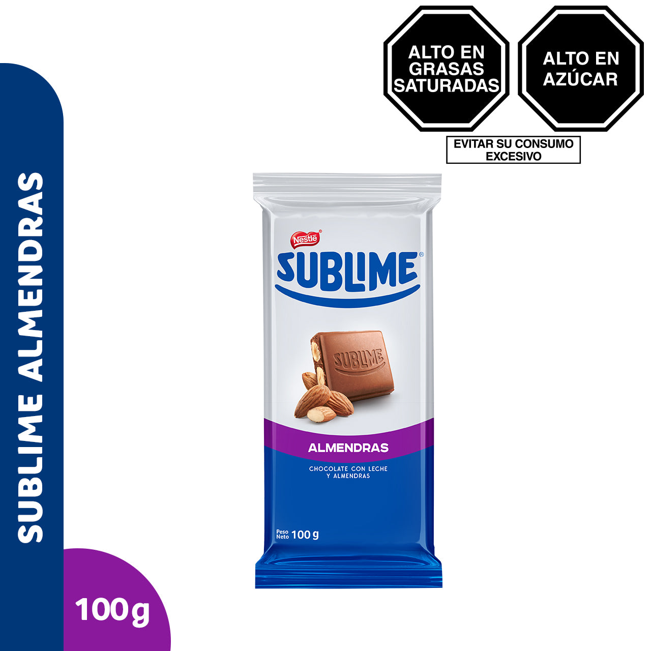 Sublime Almendras Tableta 100 gr.