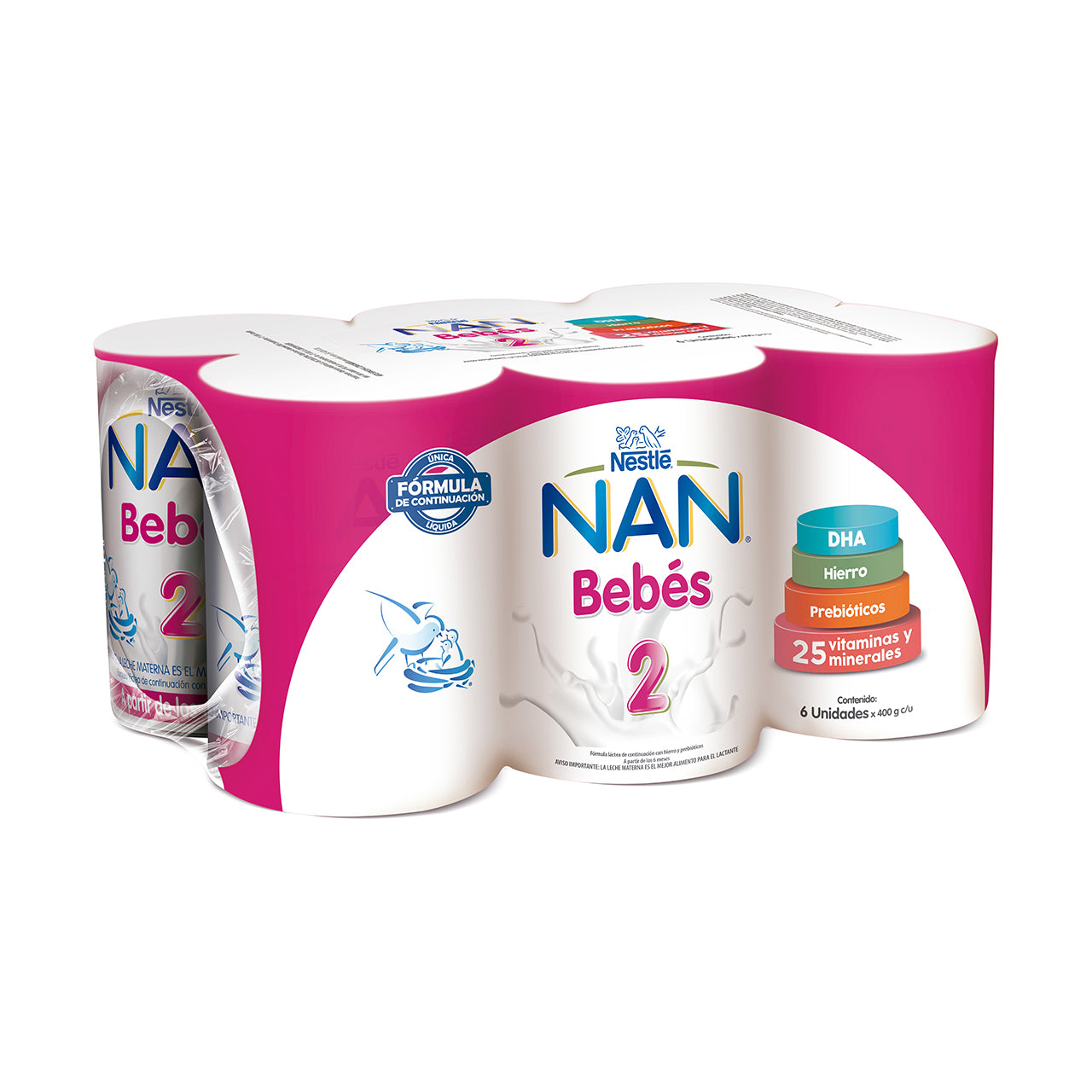 Nan® 2 Crecimiento -  Pack x 6 unidades x 400 gr.