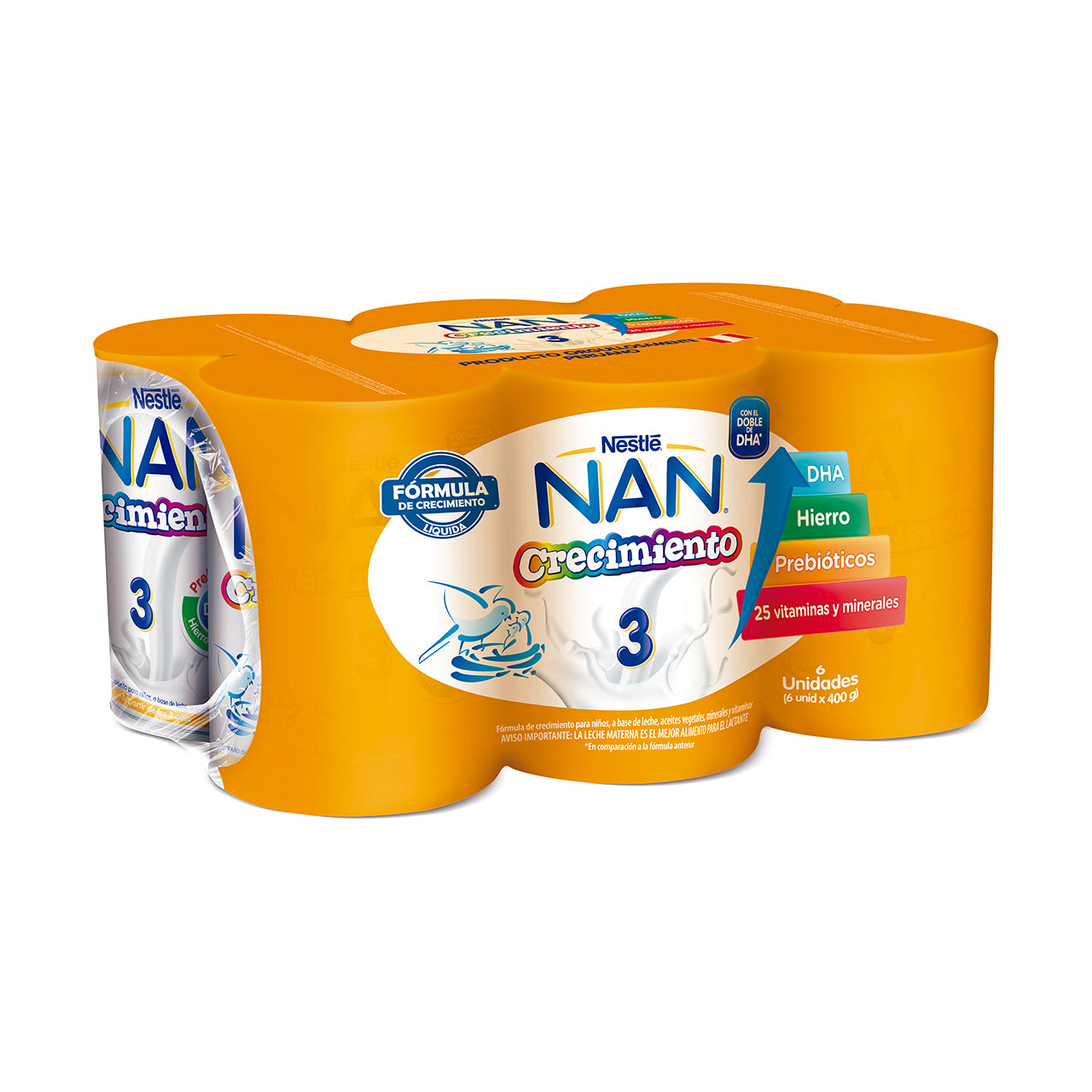 Nan® 3 Crecimiento - Pack x 6 unidades x 400 gr.
