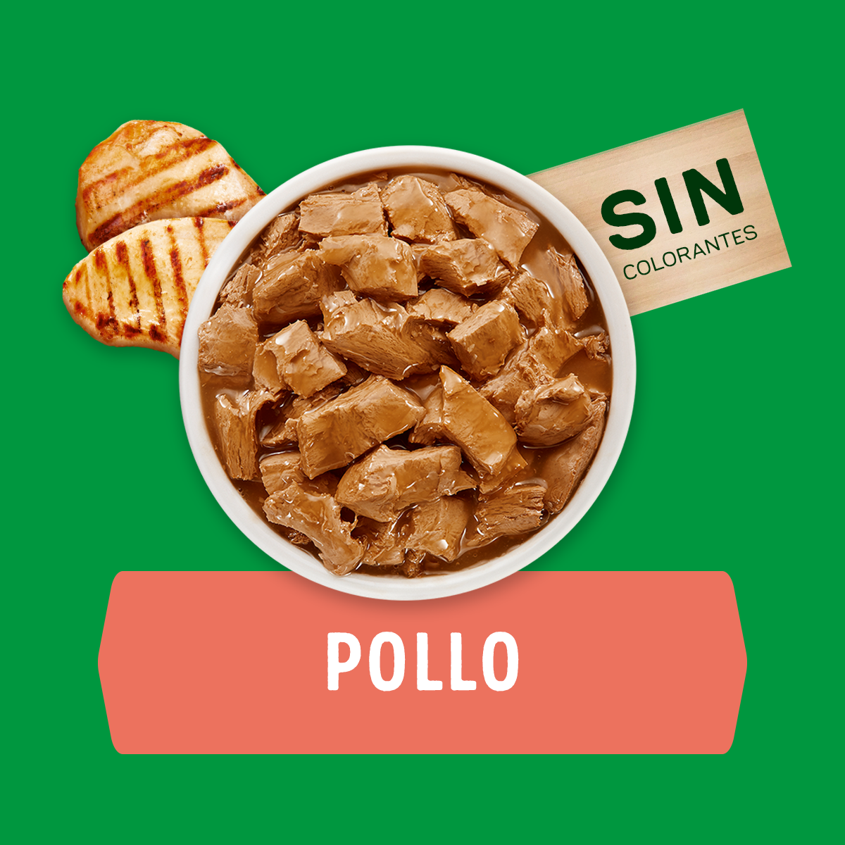 Alimento húmedo para perros Dog Chow Adultos todos los tamaños con Pollo 100gr