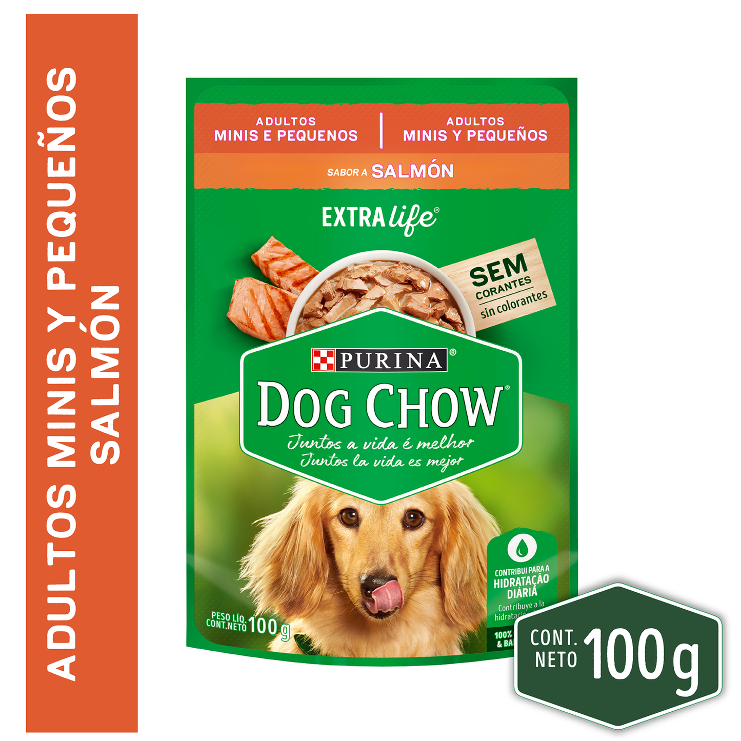 Alimento Húmedo para Perros Dog Chow Adultos Minis y Pequeños con Salmón Doypack 100gr