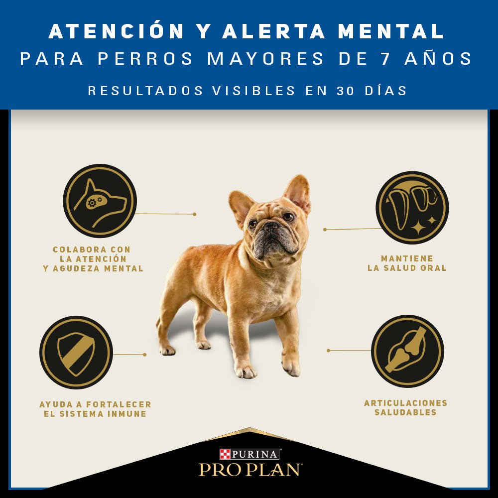 Alimento para perros minis y pequeños +7 años Pro Plan® Active Mind 3kg