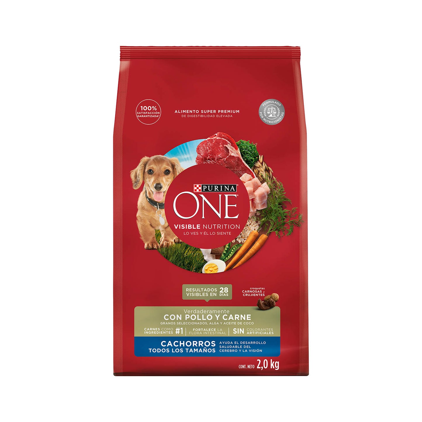 Alimento para perro Purina One Cachorros sabor pollo y carne en bolsa de 2kg