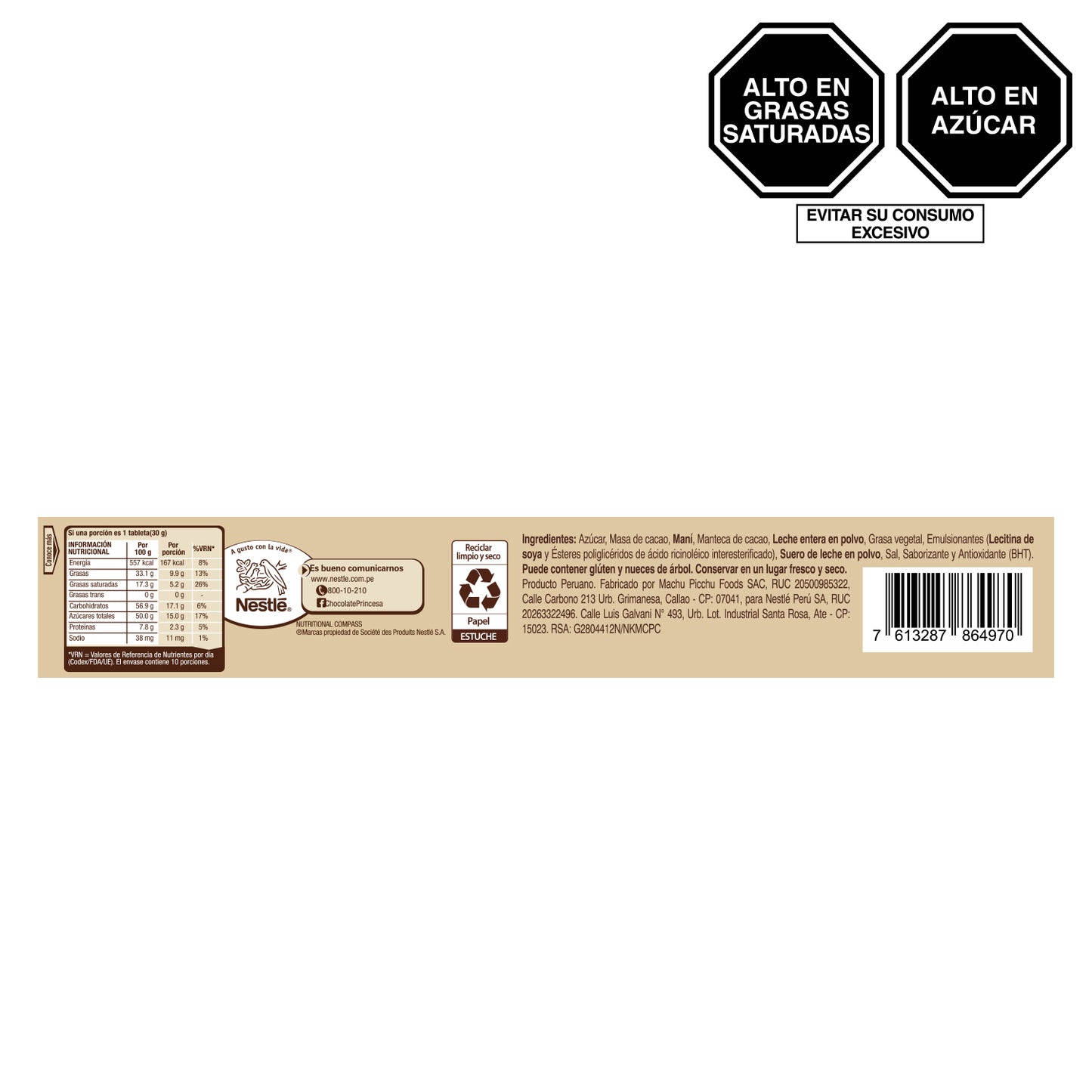 Princesa Barra 10x30g