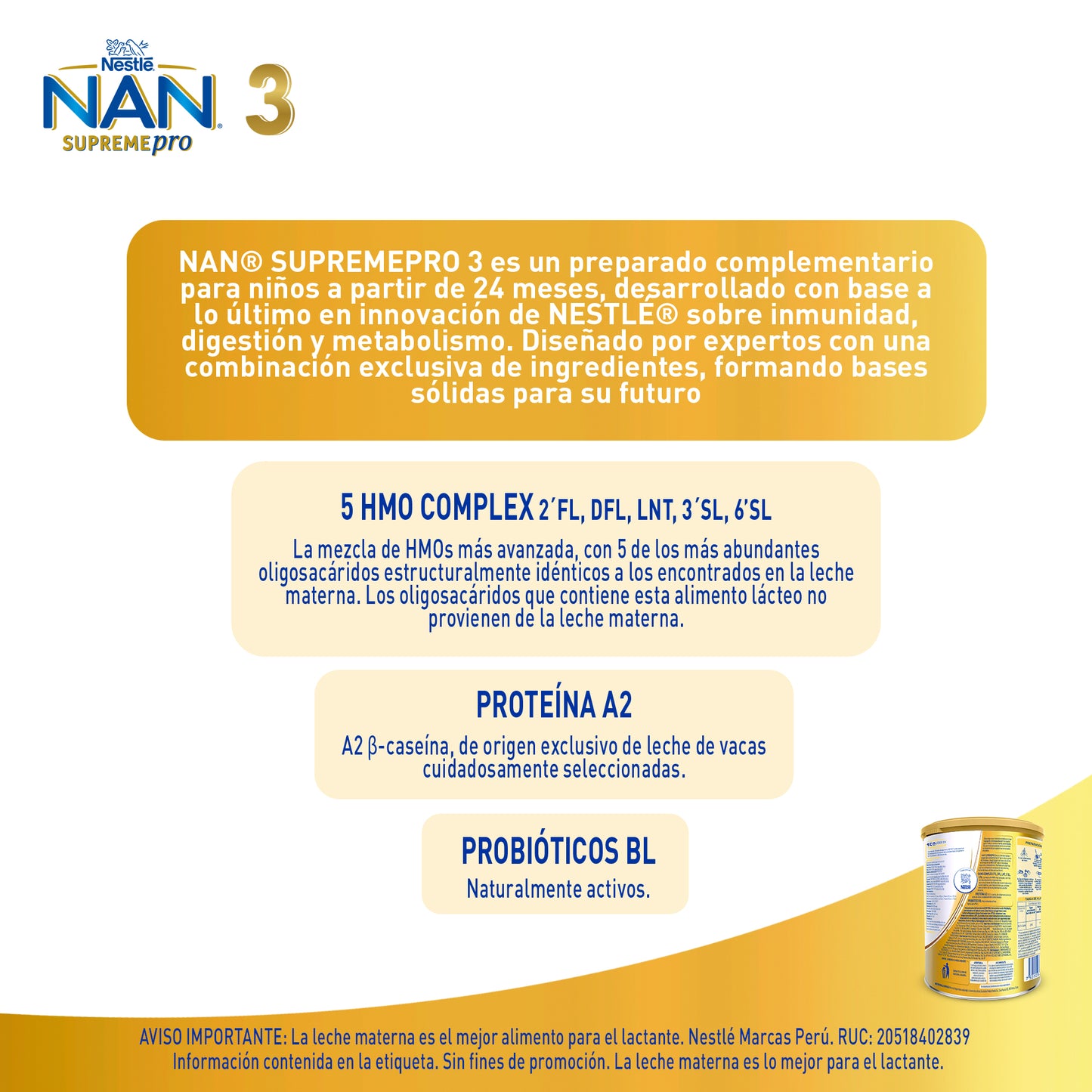 NAN® Supreme 3 de 800 gr.