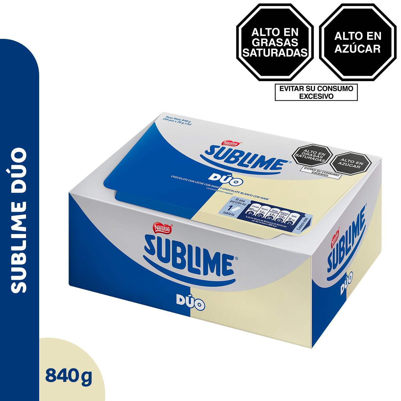 Caja de Sublime Dúo 30 uni x 28 gr. c/u