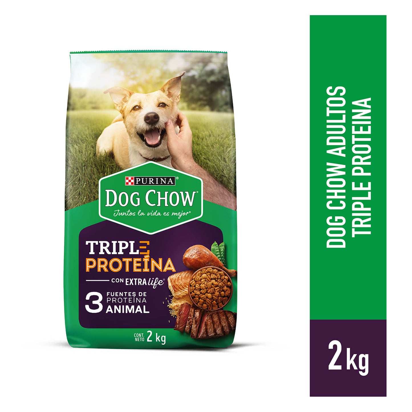 Alimento para perro Dog Chow Triple Proteína Adultos todos los tamaños 2kg