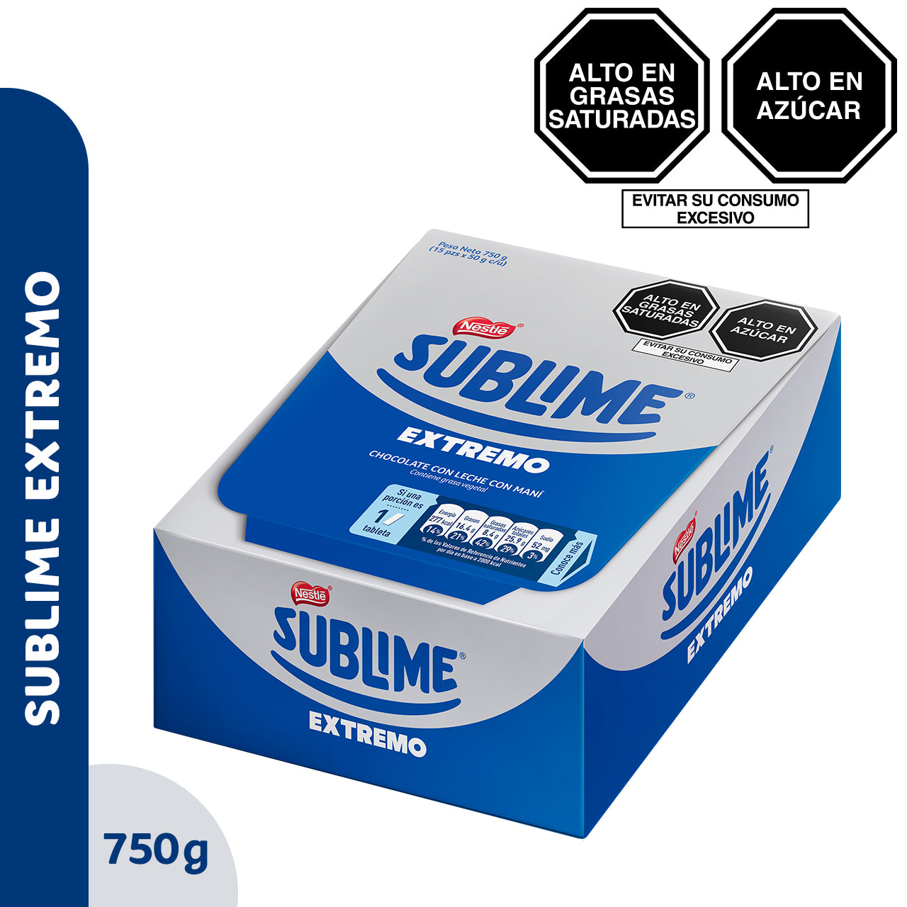 Caja de Sublime Extremo 15 uni x 50g c/u