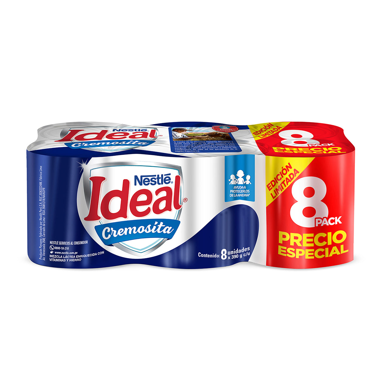 IDEAL CREMOSITA Mezcla Láctea 8pack 390g
