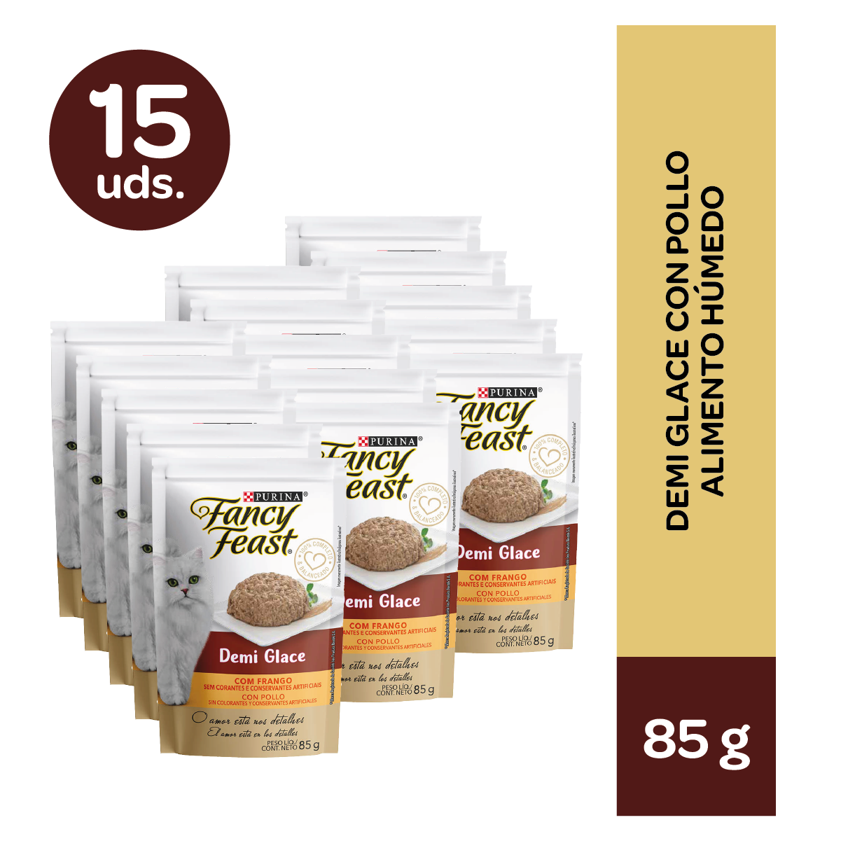 FANCY FEAST Demi Glace Pollo 85g x 15 unidades