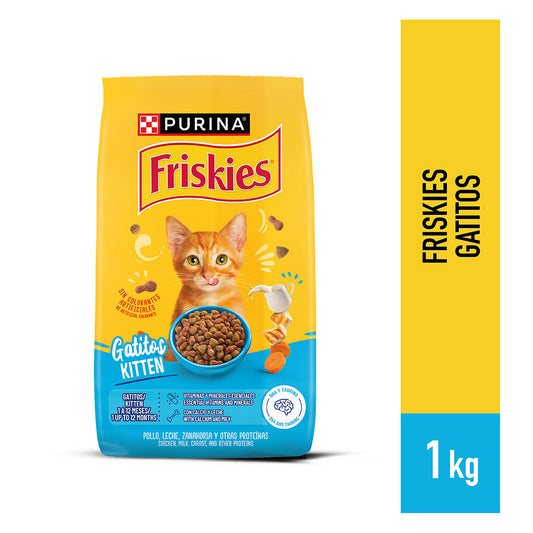 Alimento seco para gatos FRISKIES Gatitos Pollo, Zanahoria y Leche de 1 kg