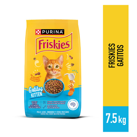 Alimento seco para gatos FRISKIES Gatitos Pollo, Zanahoria y Leche de 7.5 kg