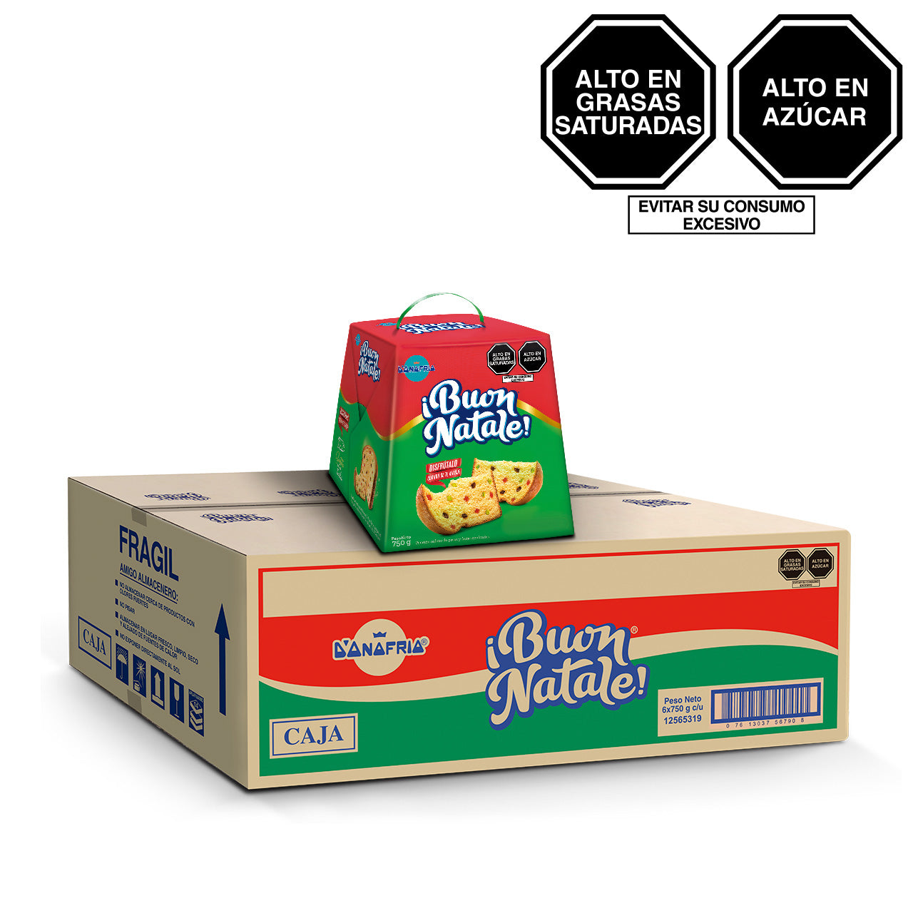 D'ON BUONNATALE Panetón Caja 6x750g PE