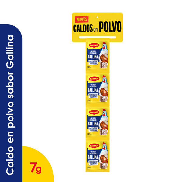 Maggi caldo en polvo sabor gallina 7gr x 10 unidades