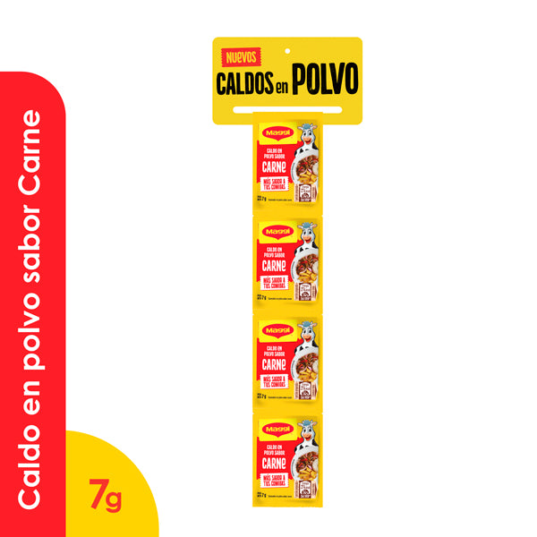 Maggi caldo en polvo sabor carne 7gr x 10 unidades