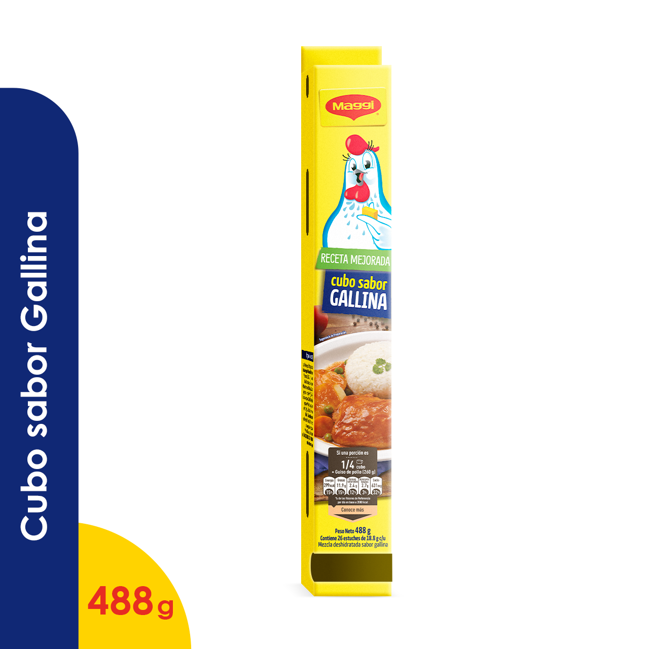 Maggi cubo sabor gallina 488gr x 26 unidades