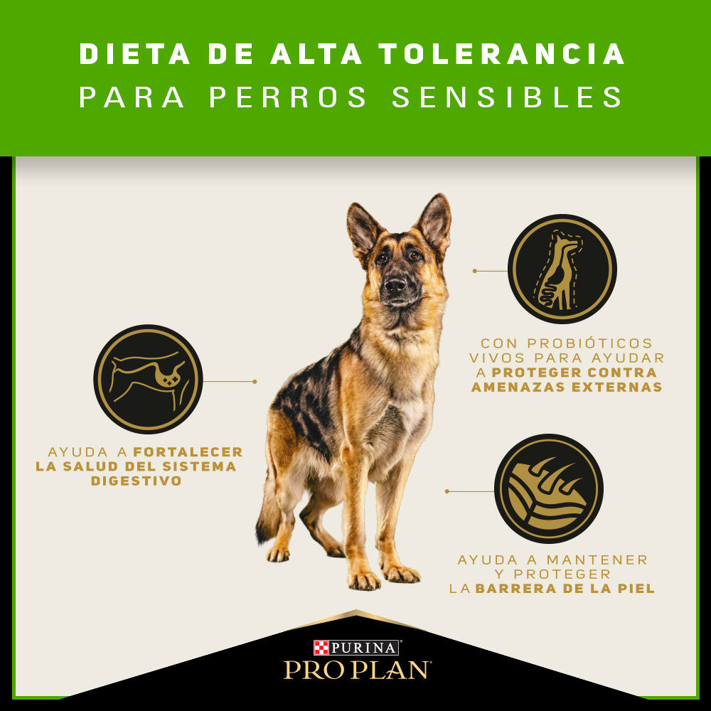 Alimento para perros medianos y grandes con piel sensible Pro Plan® Pavo 12kg