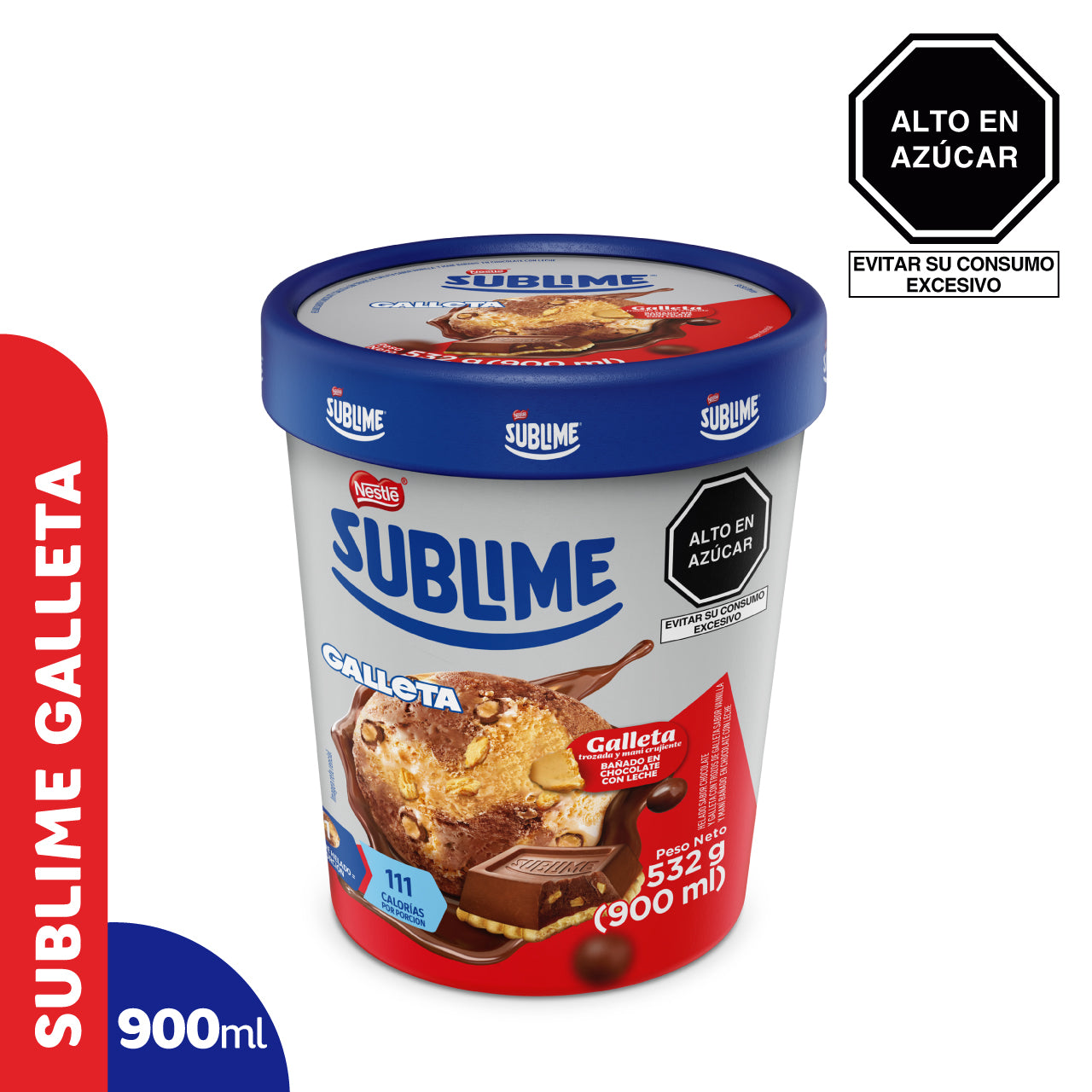 Helado Sublime Galleta 900ml