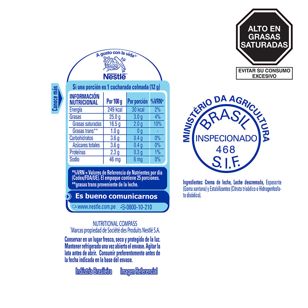 Crema de Leche Nestlé 300 gr.