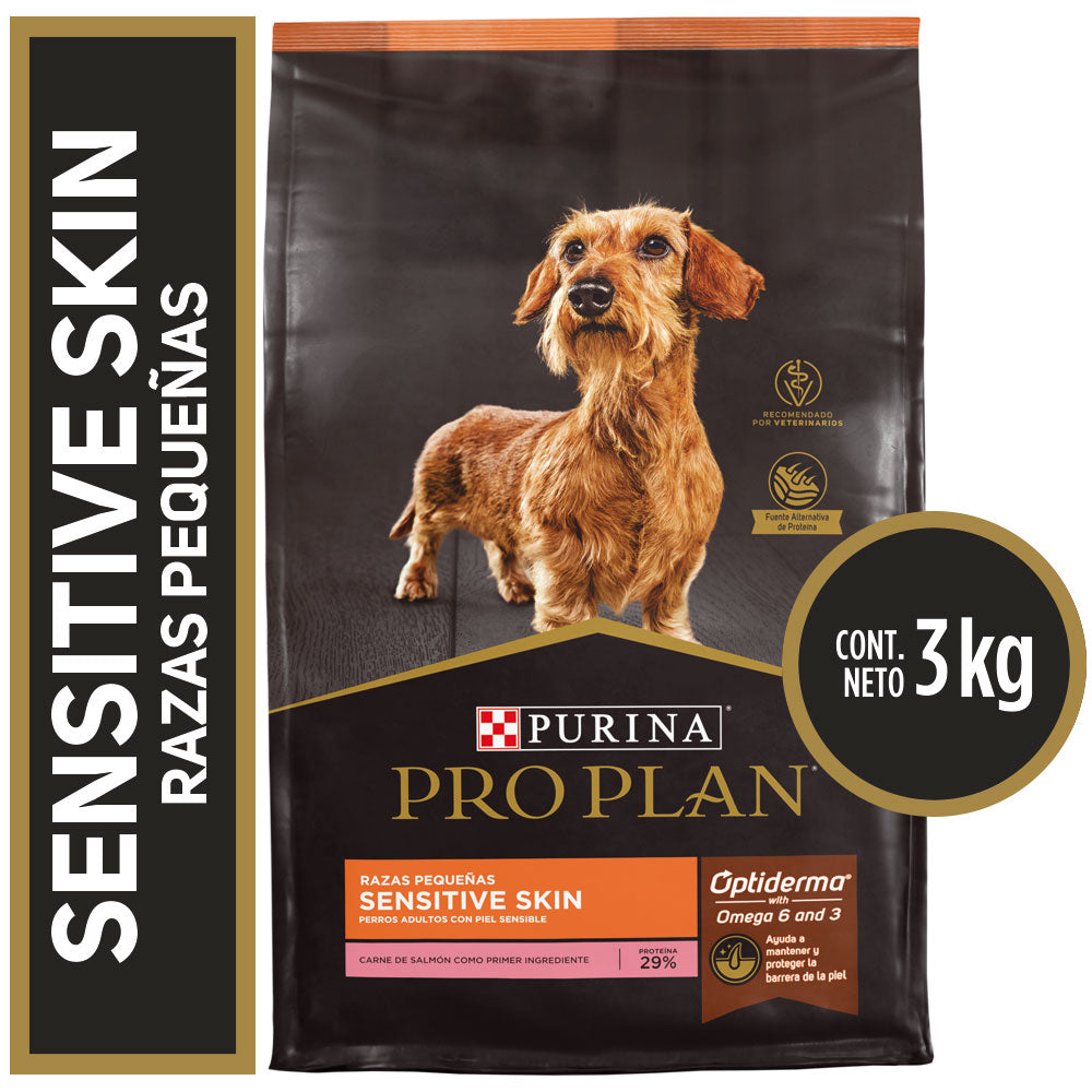 Pro Plan Piel Sensible Salmón Adulto Raza Pequeña 3kg