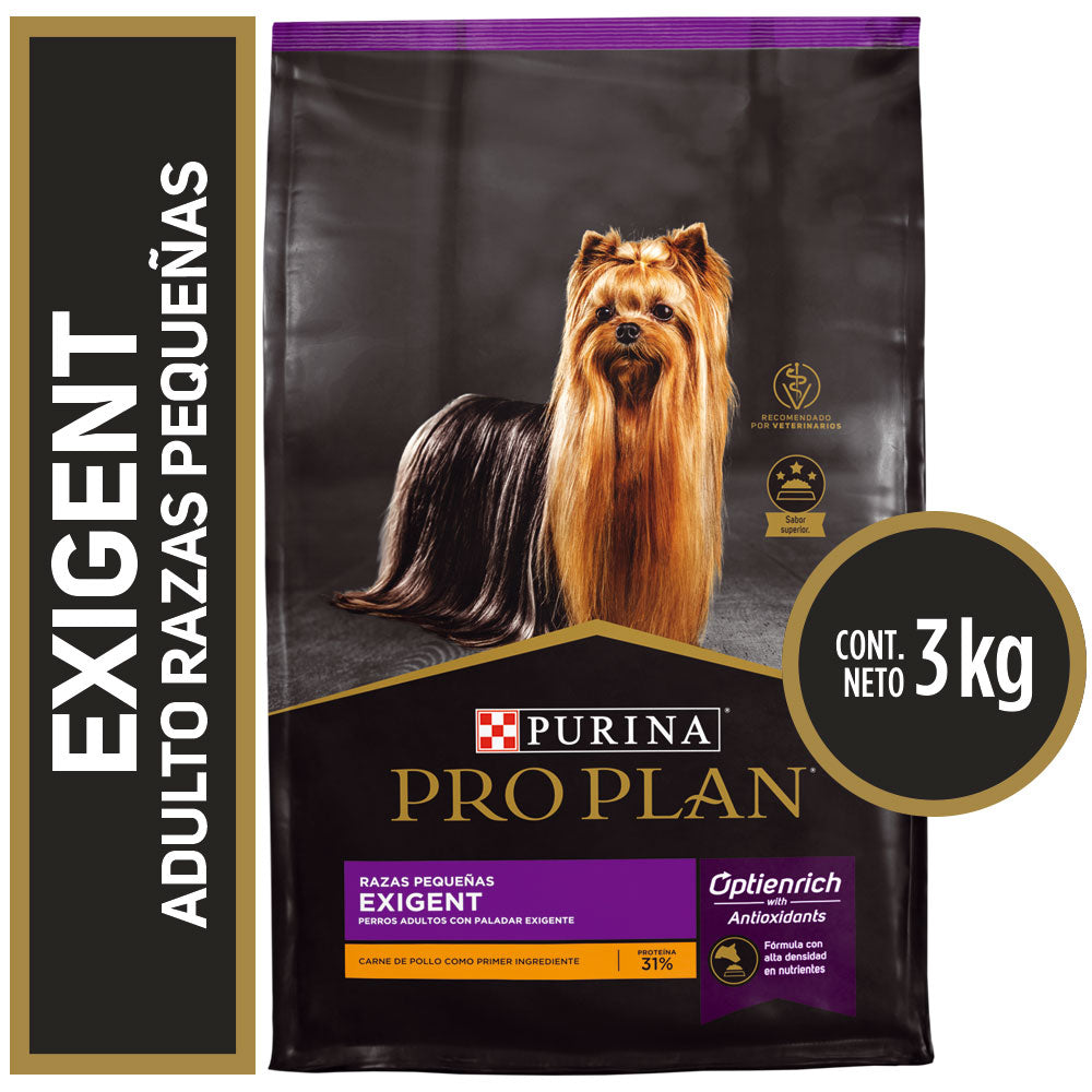 Pro Plan Paladar Exigente Adulto Raza Pequeña 3kg