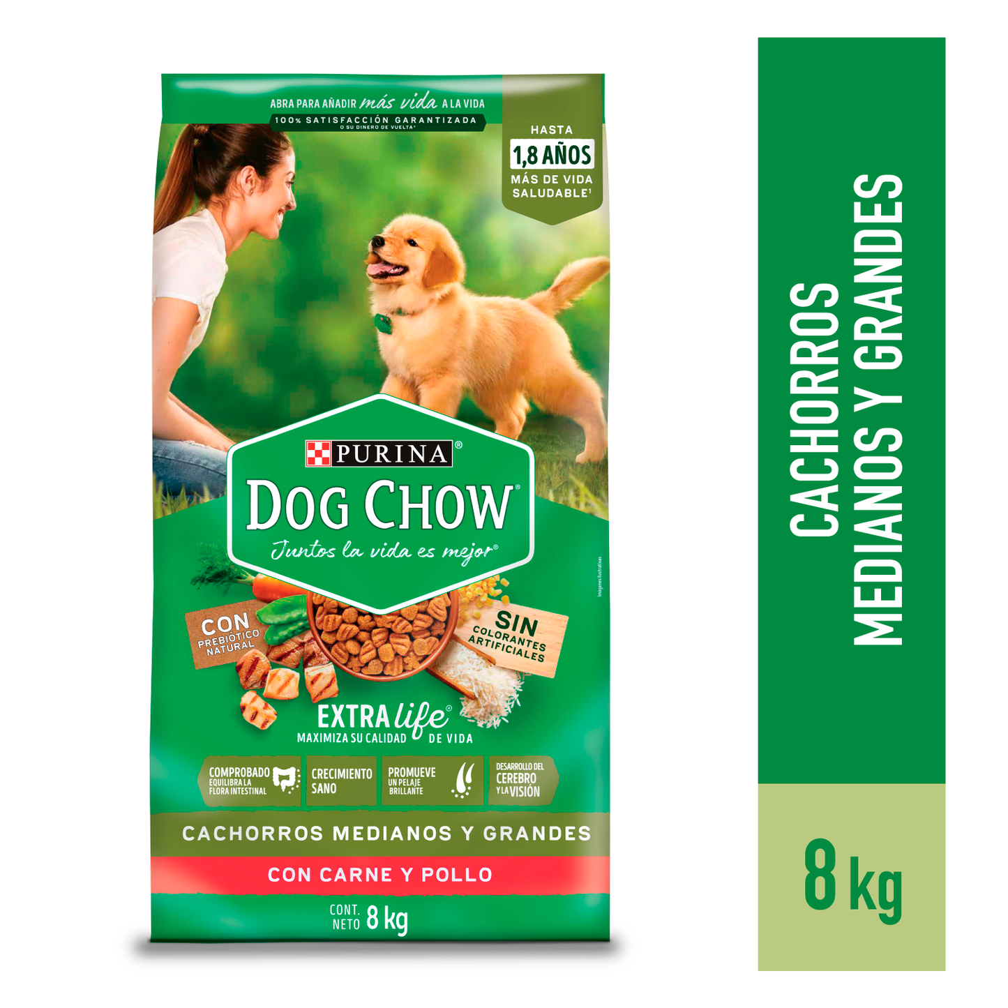 Dog Chow Cachorros Medianos y Grandes 8k kg.