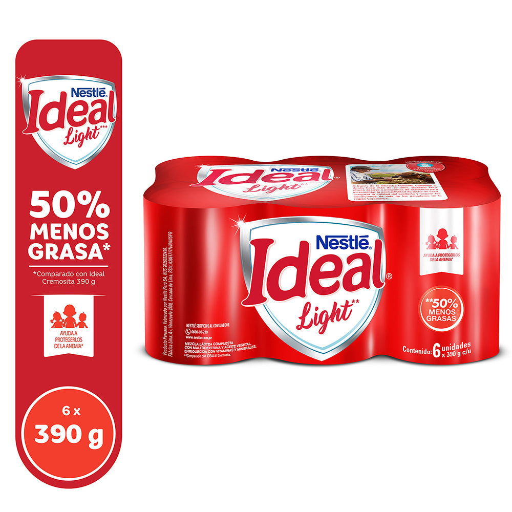 IDEAL LIGHT Mezcla Láctea 6pack 390g