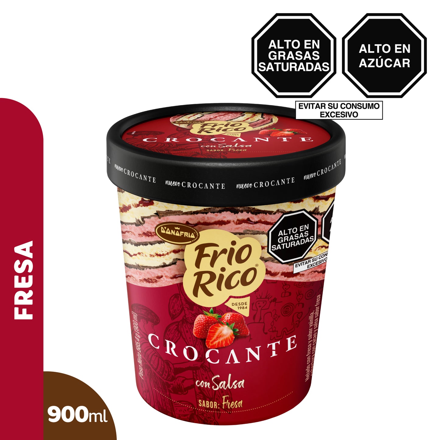 Helado FRIO RICO Fresa 900ml