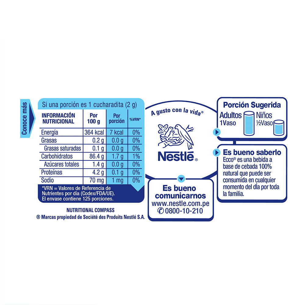 Ecco Cebada Instantánea 250 gr.