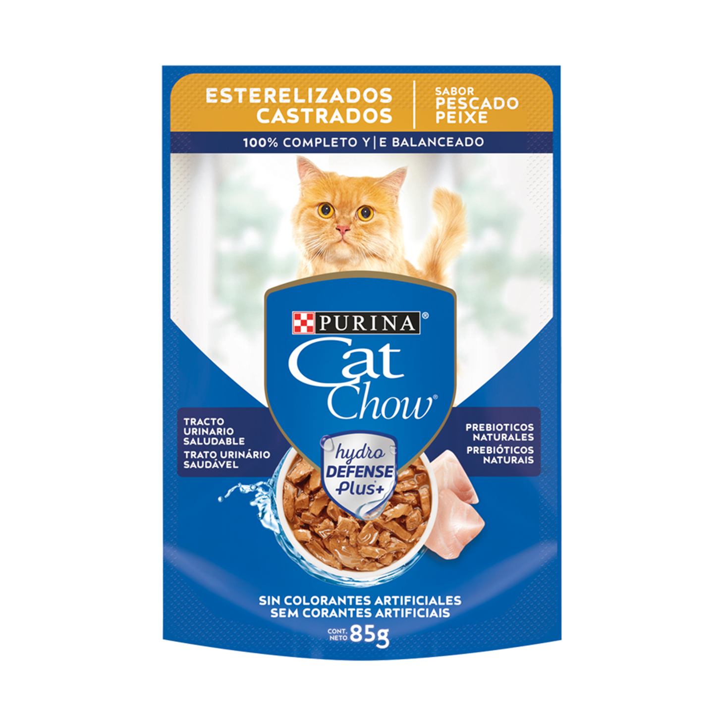 Alimento húmedo para Gatos Cat Chow Esterilizados con Pescado 85gr
