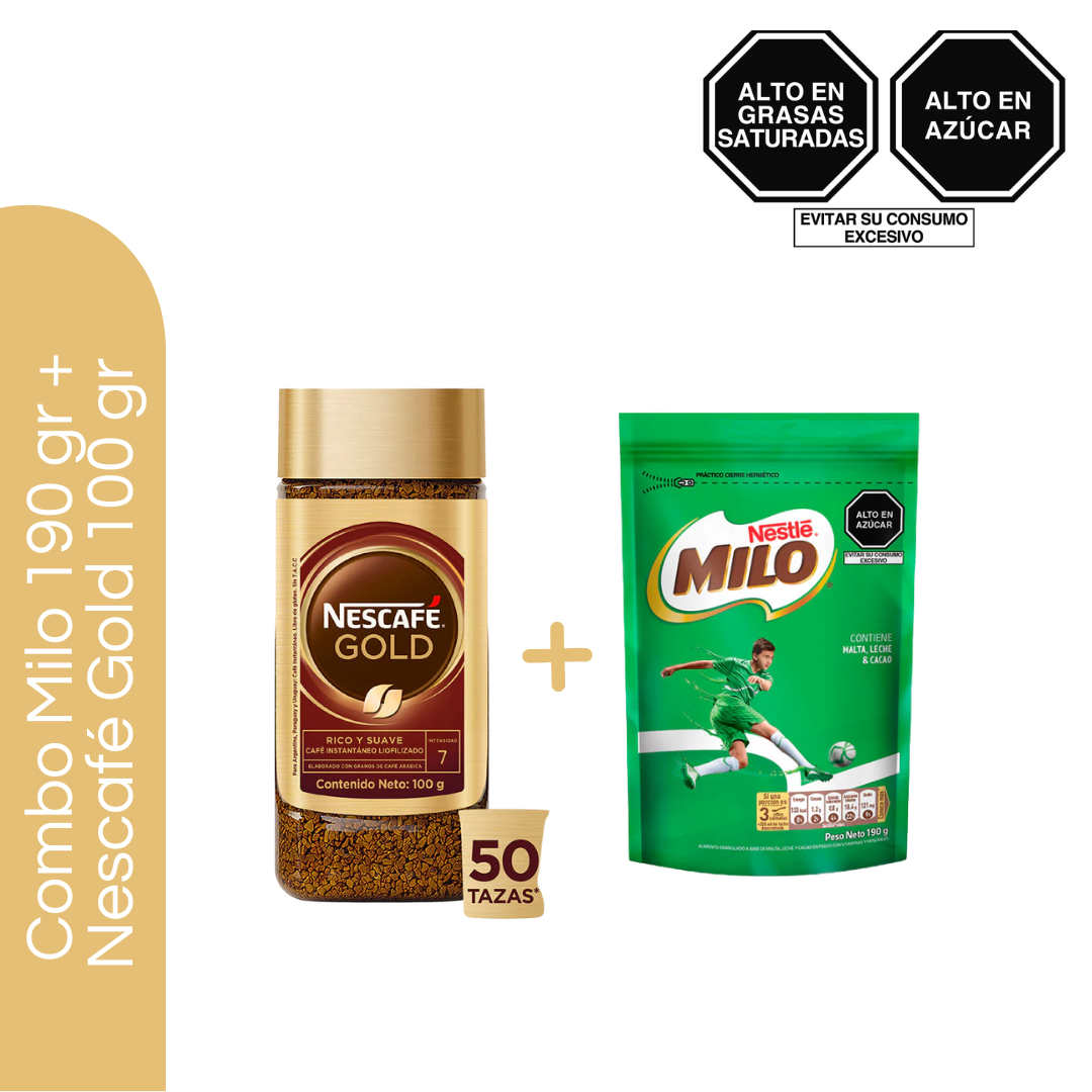 Combo Nescafé Gold + Milo 190