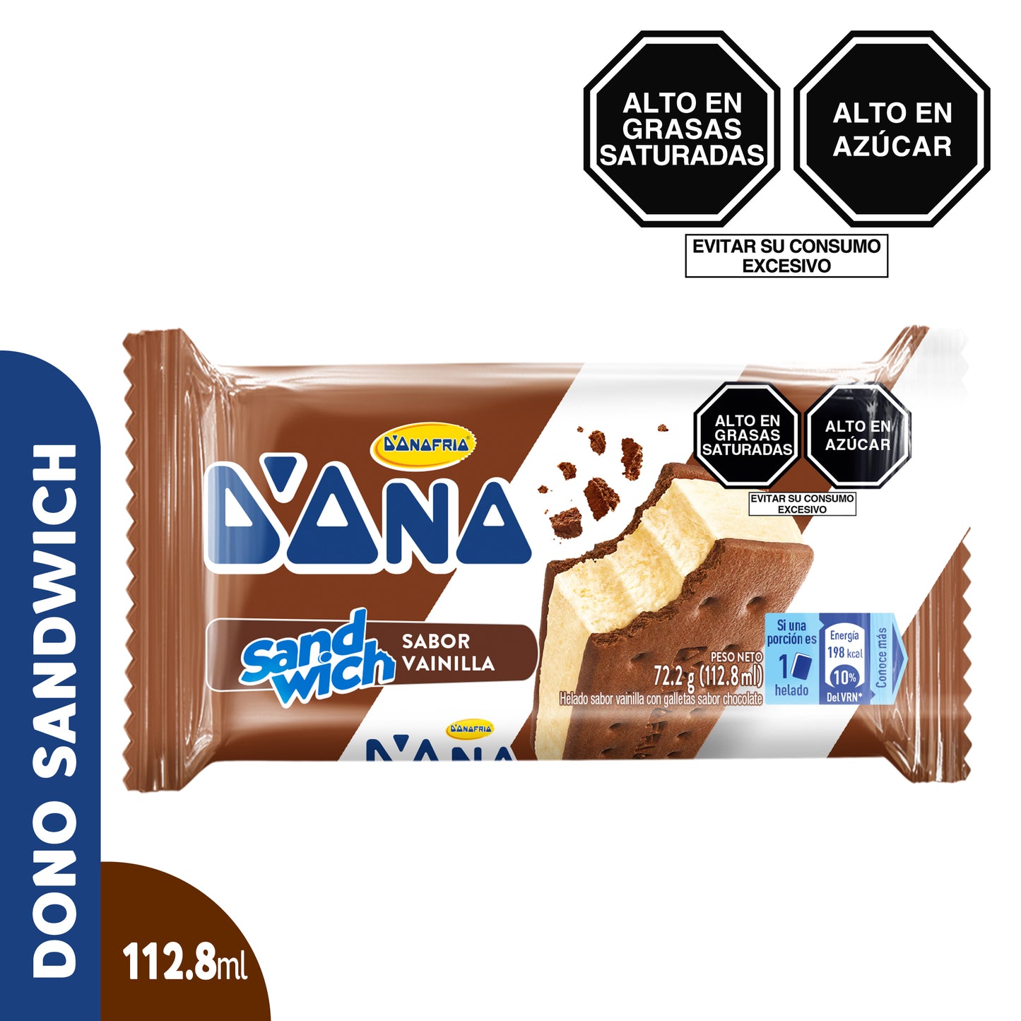 Helado Sandwich Vainilla 112.8 ml.