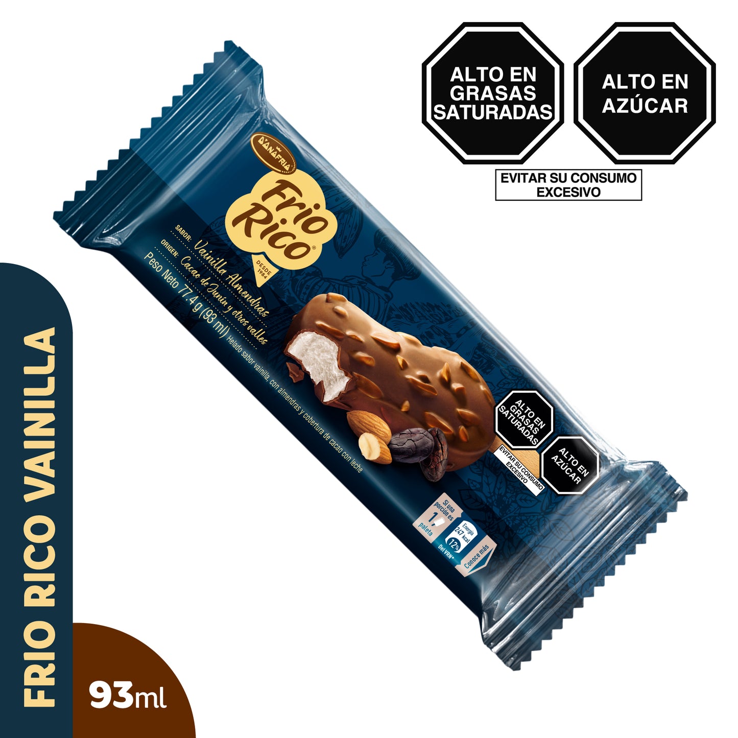 FRIO RICO paleta vainilla almendras 93ml