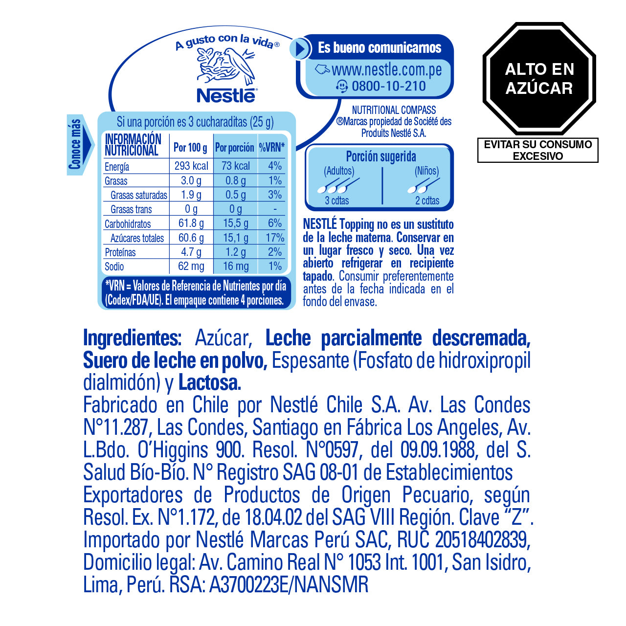 NESTLE Topping Tarro 100g