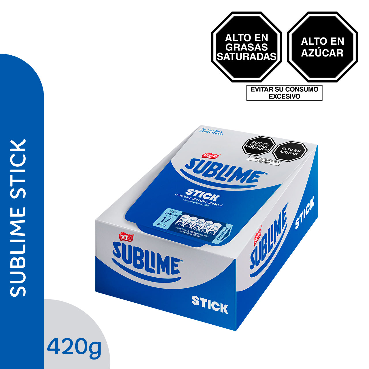 Caja de Sublime Stick 30 uni x 14g c/u