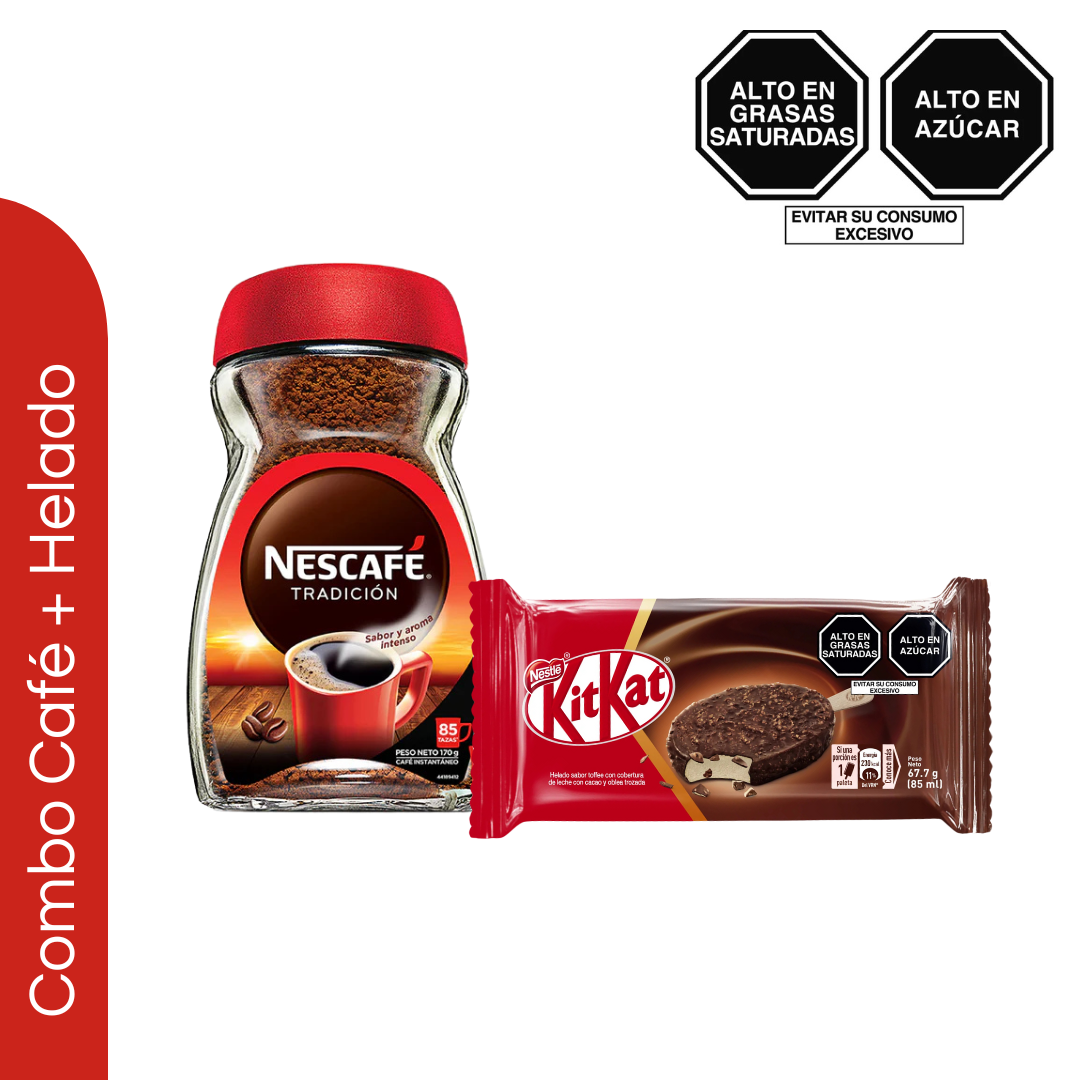 Combo Nescafé Tradición + Helado Paleta Kit Kat