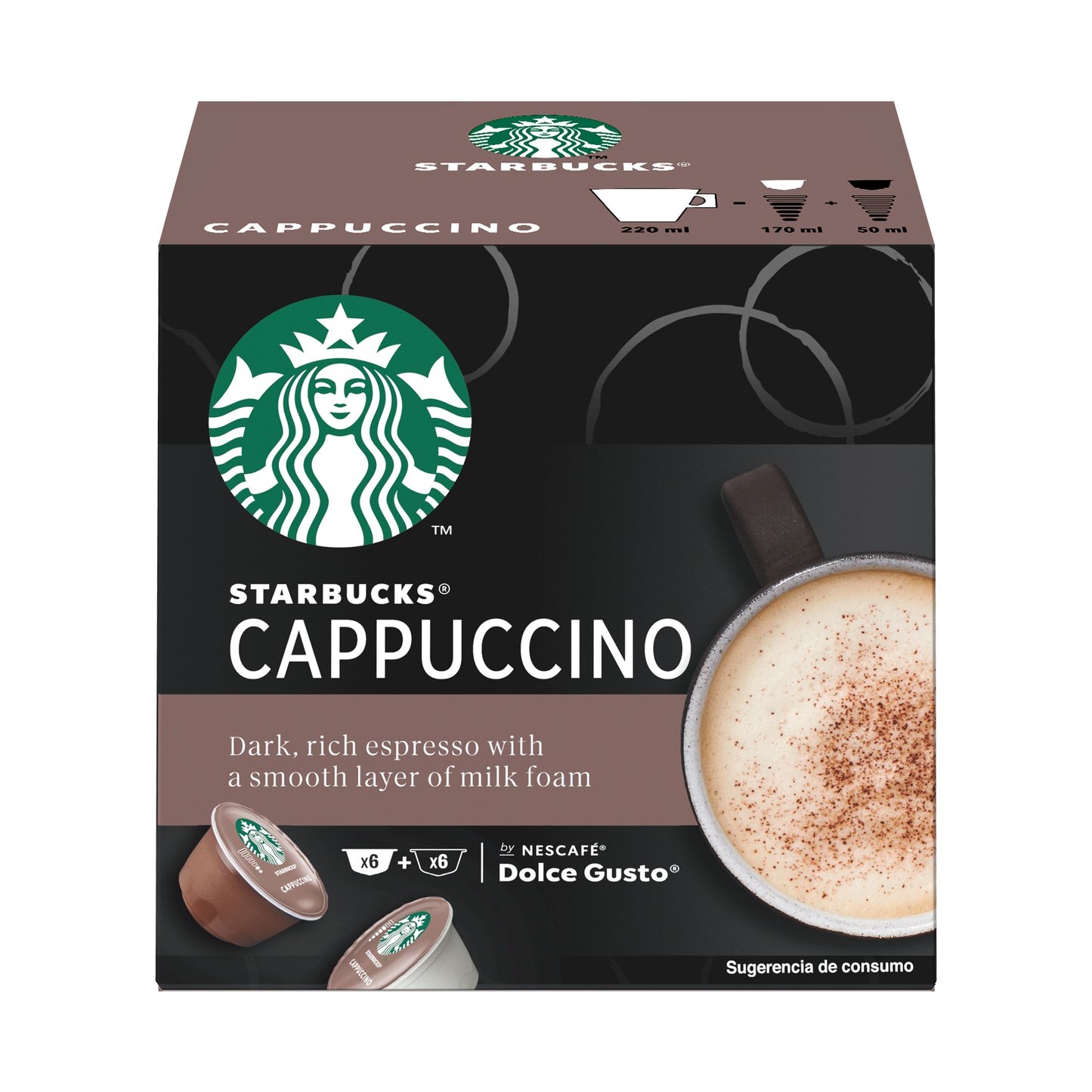 Starbucks® Cappuccino Caja de 12 Cápsulas