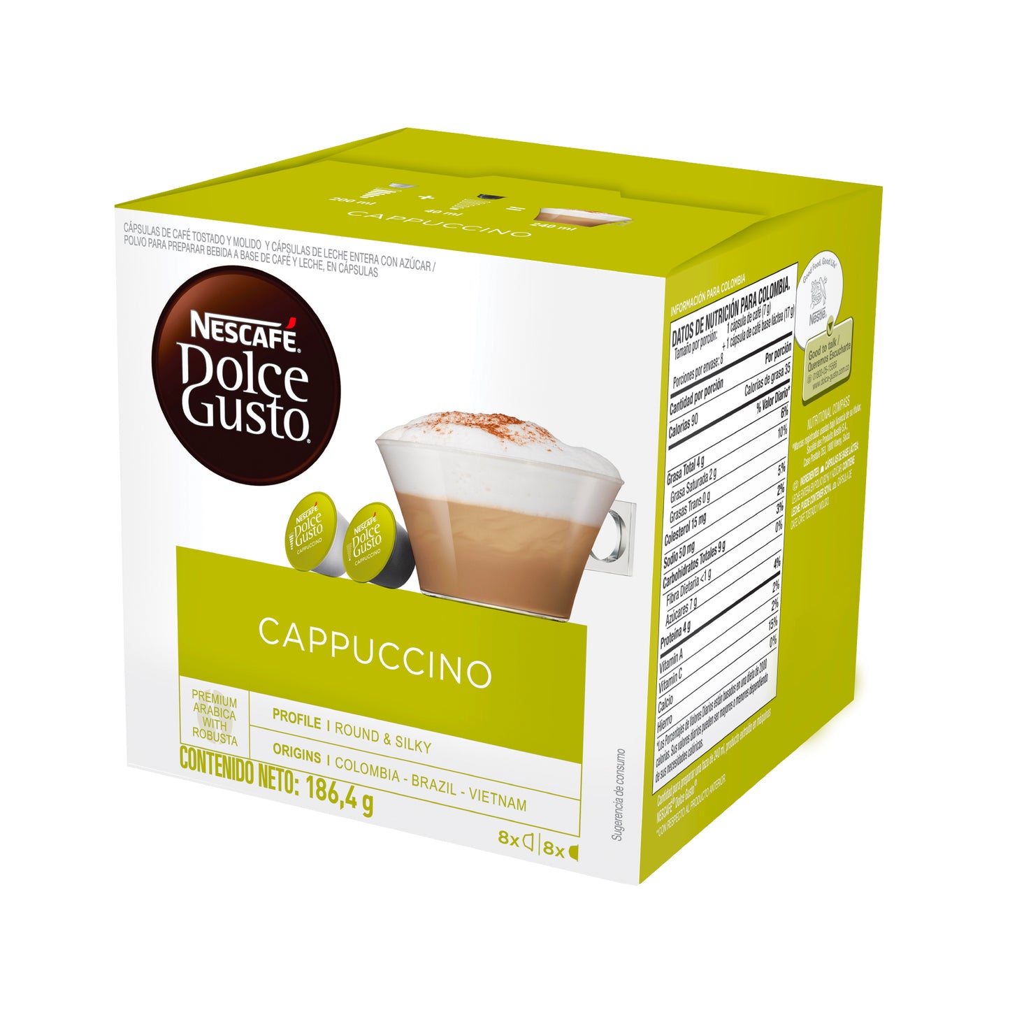 Nescafé® Dolce Gusto® Cappuccino Caja de 16 cápsulas.