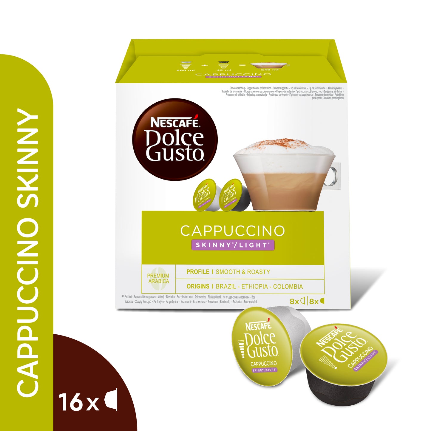Nescafé® Dolce Gusto® Cappuccino Skinny Caja de 16 Cápsulas