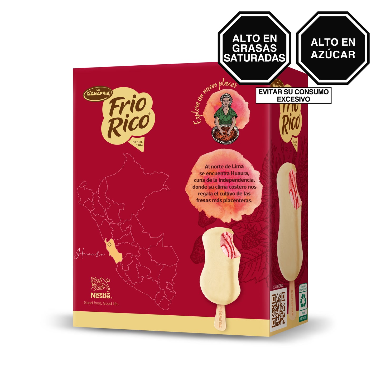 Helado FRIO RICO Mini Paleta Fresa Multipack 5x62.3ml