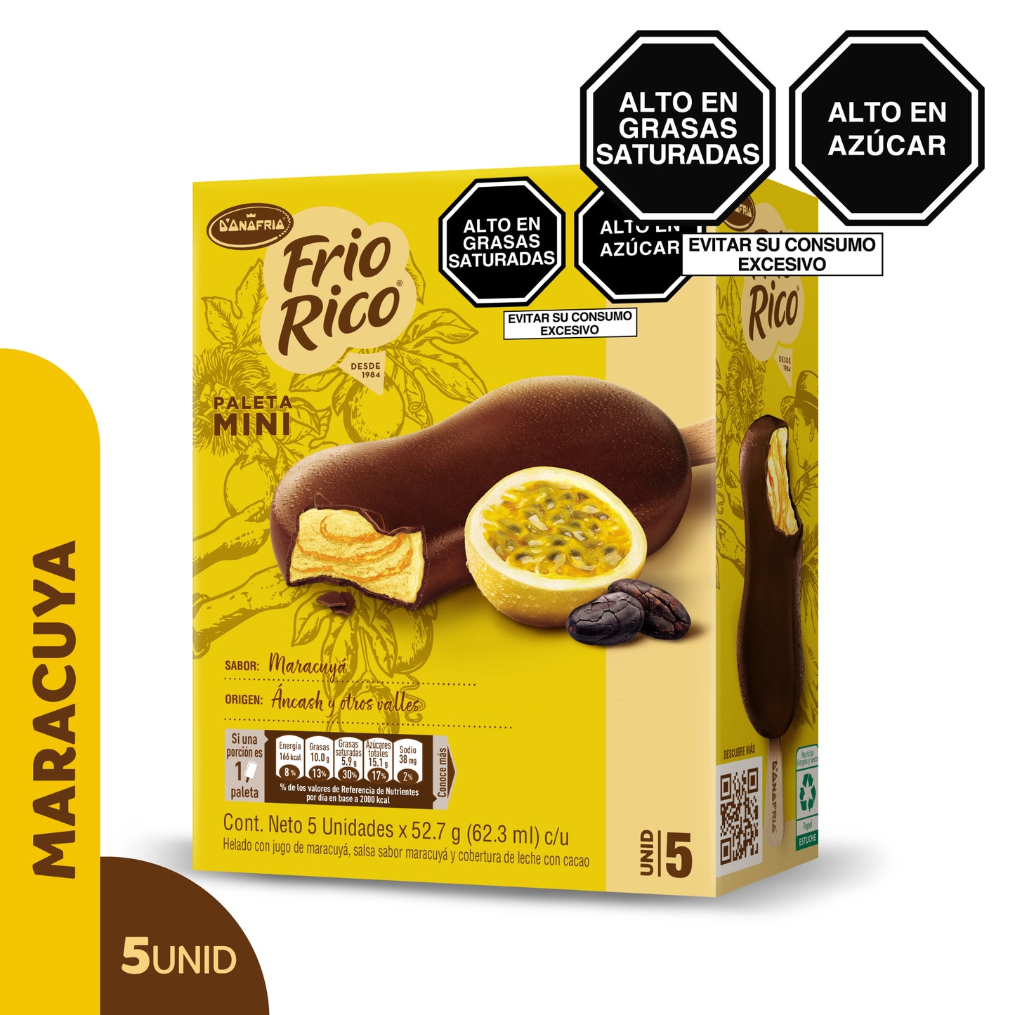 Helado Frio Rico Maracuya Multipack x 5 unidades