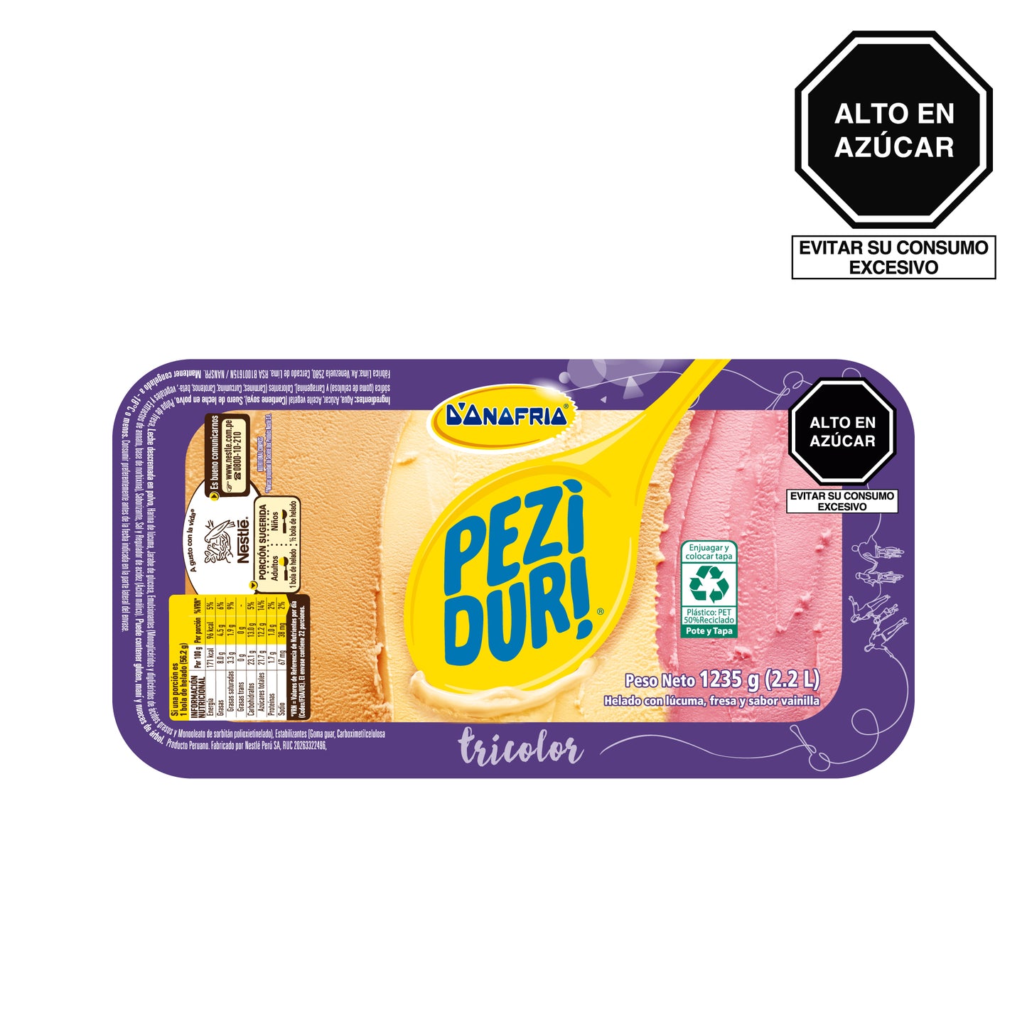 Helado Peziduri Tricolor Rendidor 2.2L
