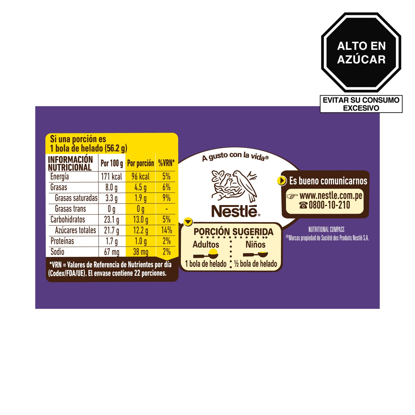 Helado Peziduri Tricolor Rendidor 2.2L