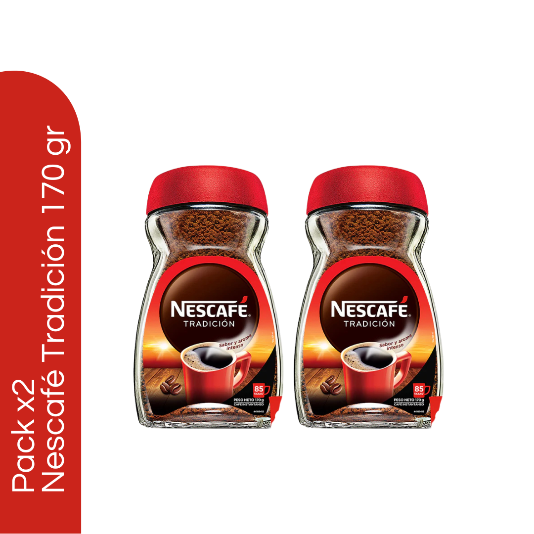 Pack x2 Nescafé Tradición Frasco 170 gr