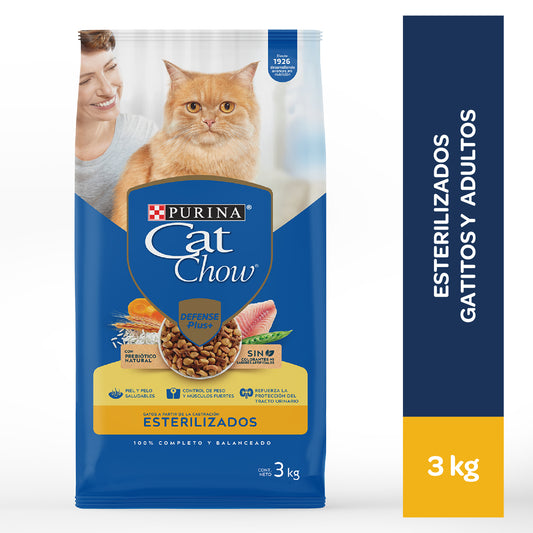 Alimento para Gatos Cat Chow ESTERILIZADOS bolsa 3kg